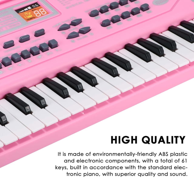 Children 61-Key Electric Piano With Microphone Multifunctional Electric Toy 61-Key Keyboard Kids Musical Piano Toy