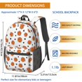 thumbnail image 3 of Basketball and Leopard White Pattern 17" Waterproof Oxford School Backpacks for Teens, S-Shape Padded Straps, for School, Travel, Hiking, Camping, 3 of 5