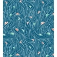 thumbnail image 3 of Ambesonne Nature Duvet Cover Sets, Waves and Ships Cartoon, 2-Twin, Petrol Blue Jade Green, 3 of 4