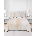 thumbnail image 3 of Beige Summer Quilt Set Twin Size,Soft Quilted Bedding Set with 2 Pillow Shams,Retro Oil Painting Modern Abstract Art Aesthetics Lightweight All Season Bedspread Coverlet for Bedroom 68"x86", 3 of 6