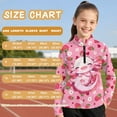 thumbnail image 6 of Psesaysky Pink Axolotl Strawberry Print Girls Long Sleeve Athletic Shirts 1/4 Zipper Kids Quick Dry Lightweight Yoga Tops for Sports Cheer Basic Tees Activewear 12-13 Years, 6 of 6