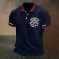 thumbnail image 5 of WAYUTE Mens Polo Shirts 250th Anniversary USA Shirt Patriotic Short Sleeve Graphic Print Collared Independence Day Trendy Casual Summer, 5 of 5