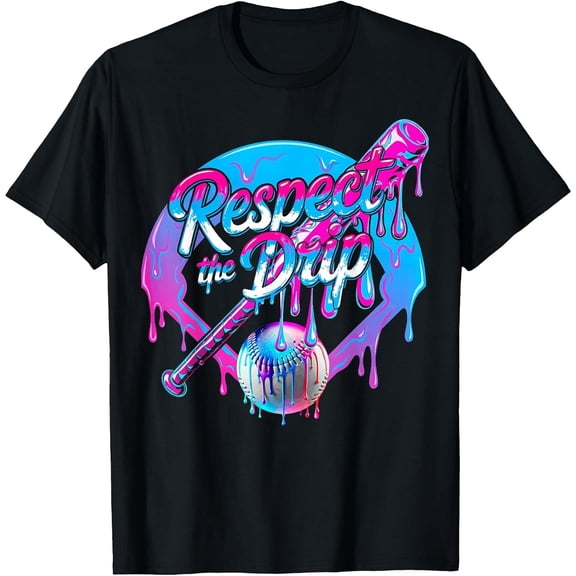 Ice Cream Baseball Drip for Boys Shirt Dripping Baseball Kid T-Shirt, T-Shirt for Kids Youth, 180gsm, 100% Cotton