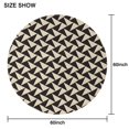 thumbnail image 6 of Black Beige Chevron Pattern Round Tablecloth 60"x60",Wrinkle Wipeable Table Cloth for Kitchen Dining Room Picnic Patio Party, 6 of 6