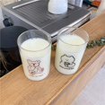 thumbnail image 4 of 300ml Bear Glass Cup with Straw Handmade Tea Glass Cafe Restaurant Bar Home Mugs Clearance, 4 of 6