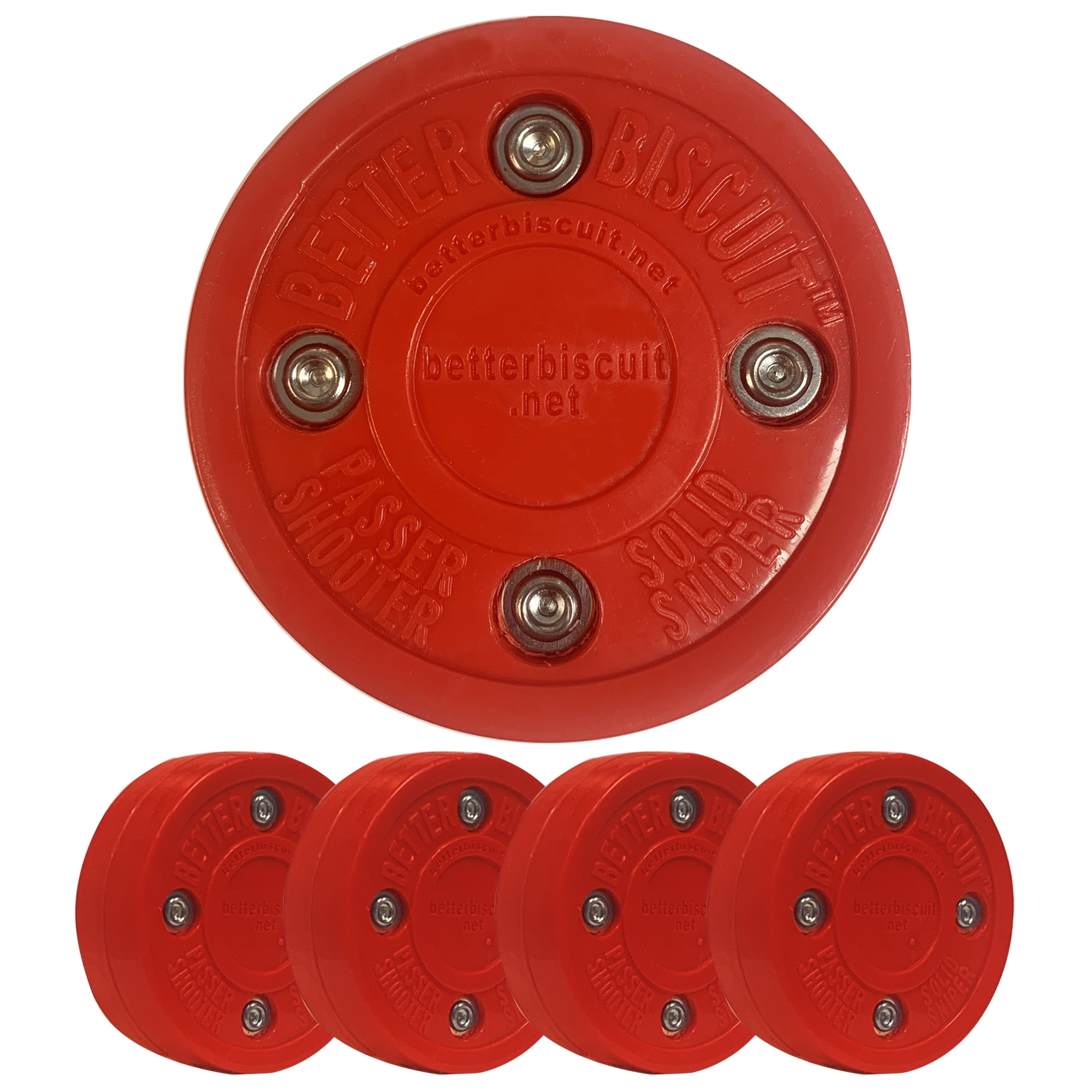 Better Biscuit Solid Office Hockey Training Puck, Pack of 4