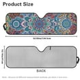 thumbnail image 6 of Binienty Boho Mandala Floral Windshield Visor Sun Shade for SUV Truck Auti-UV Reflective Automotive Window Sunshades Foldable Automotive Interior Sun Protection for Women Girly, 6 of 7