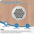thumbnail image 4 of Uxcell Paquete de 10 Respiraderos Circulares de Soffit, 35mm/1.38 Pulgadas Respiraderos Redondos de Acero Inoxidable con Rejilla para Baño Hogar/ Oficina/Cocina/Armario/Ropero [Plateado], 4 of 7