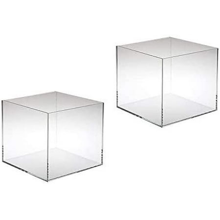 Image of N ice Packaging 2 Piece Acrylic Cube with 5 Solid Sides - 5 x 5 x 5