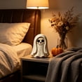 thumbnail image 6 of Aoznliie Wooden Halloween Decor, Hand Carved Vintage Ghost Ornament for Tabletop, 5.9 inch Fall Decor for Mantel Shelf, Multicolor, 6 of 6