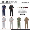 thumbnail image 5 of Iceglad Men's 2 Piece Loungewear Set Long Sleeve Crewneck Top and Drawstring Pants Pajama Set, 5 of 8