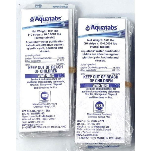 Water Purification Tablets 200 Tablets Per Pack Purifies 150Liters