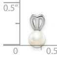 thumbnail image 4 of 925 Sterling Silver Polished back Freshwater Cultured Pearl Pendant Necklace Measures 10x6mm Wide - Pendant for Women, 4 of 4