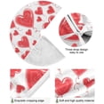 thumbnail image 2 of GZHJMY Valentine's Day Tree Skirt Home Decoration Large Round Hearts Christmas Tree Skirt for Holiday Party Home Christmas Day Ornaments, 47.2", 2 of 6