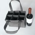 thumbnail image 3 of maskred en Feutre Sac de Rangement Réutilisable Bouteille de Vin de Bière 6 Fentes Amovible Grande Capacité Sac à Main Organisateur Gris, 3 of 6