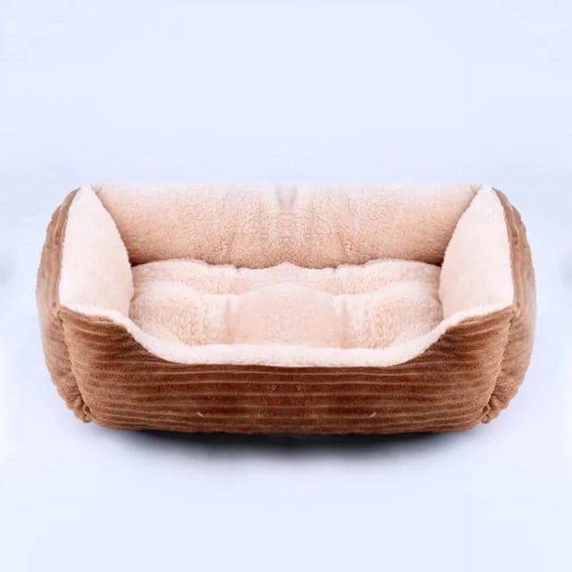 Bed for Dog Cat Pet Square Plush Kennel Medium Small Dog Sofa Bed Cushion Pet Calming Dog Bed House Pet Supplies Accessories ShopWise Round