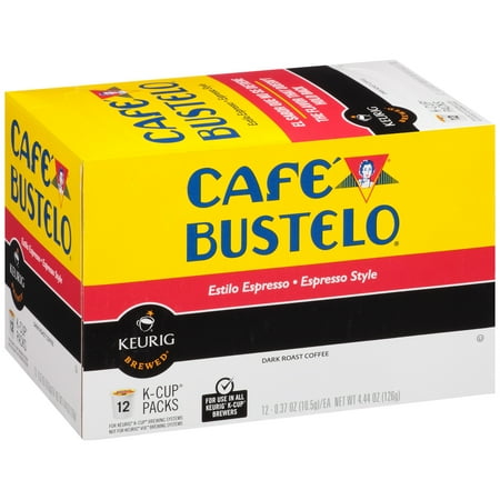 Cafe Bustelo Dark Roast Coffee KCup Pods Espresso Style 12 CT, Cafe