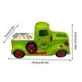 thumbnail image 3 of Christmas Green Farm Truck Centerpiece Resin Ornaments Small Christmas Truck Desktop Decor Home Vintage Green Pickup Truck Statue, 3 of 5