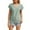 Army Green, variant on Promotion Sale! Women V Neck Pocket Short Sleeve Loose Fit Breathable Casual Tee Top L Size Khaki