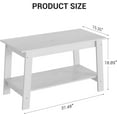 thumbnail image 2 of 31.5"  Rustic Coffee Table for Living Room, Rectangular Wooden Centre Table with Storage Shelf, Easy Assembly & Compact for Small Spaces, Flats, 2 of 7