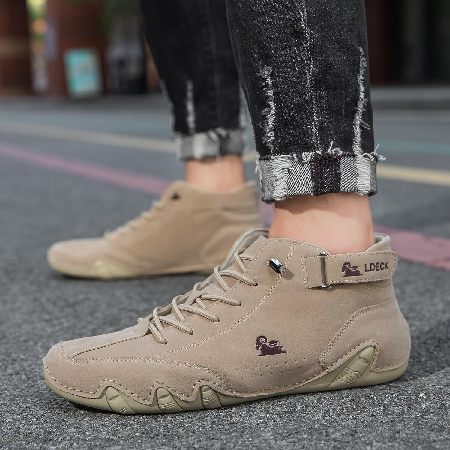 Vogany Shoes Women, Vogldeck - Waterproof and Breathable Orthopedic Shoes, Outdoor Beck Shoes Comfy Lightweight Non-Slip Orthopedic Sneakers Walking Hiking Ankle Boots(Khaki,US 6.5)