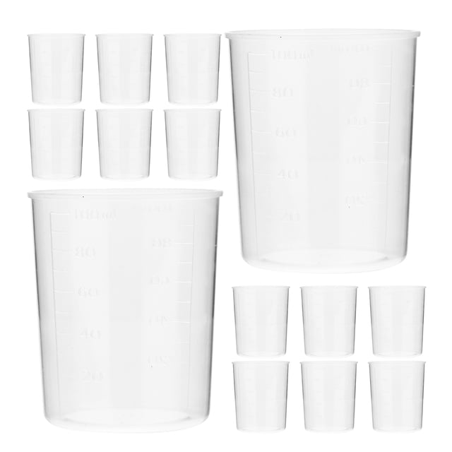 WASHWEPE 50Ud Vasos Medidores De Plástico Resistentes Para Medición Precisa De Líquidos En Cocina