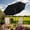 Black, variant on Yardi Yarda 10 Feet 3-Tier Vented Patio Umbrella with Push Button Tilt, Outdoor Shade, Beige
