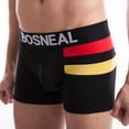 thumbnail image 3 of Maoxin Mens Underwear Boxer Briefs Seamless Sexy Solid Color Letters Comfortable Breathable Boxers Underwear Men's Boxer Briefs Black M, 3 of 7