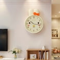 thumbnail image 2 of Unique Bargains 1pc Cute Bunny Face 3D Rabbit Wall Clock 13" x 10" x 1.5" Light Yellow, 2 of 5