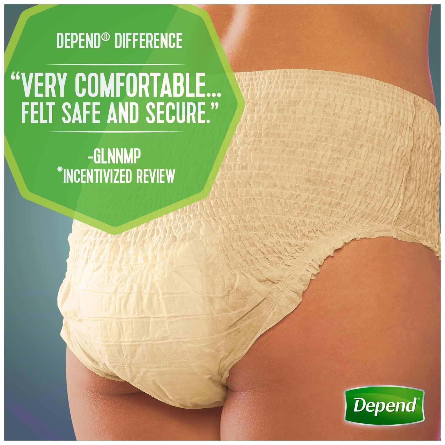 Depend FIT-FLEX Incontinence Underwear for Women, Maximum Absorbency, L, 38 Ct