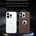 thumbnail image 6 of for iPhone 15 Pro Magnetic Case, Stronger Magnet Compatible with Mag-Safe & Support Car Mount Holder, Luxury Logo View, Elegant PU Leather Plating Frame Phone Cover for iPhone 15 Pro, Winered, 6 of 11