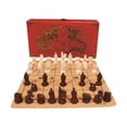 thumbnail image 3 of Juego de ajedrez de guerrero de terracota, juego de mesa familiar clásico, desarrollo del cerebro, piezas de ajedrez de resina, con caja de, 3 of 9