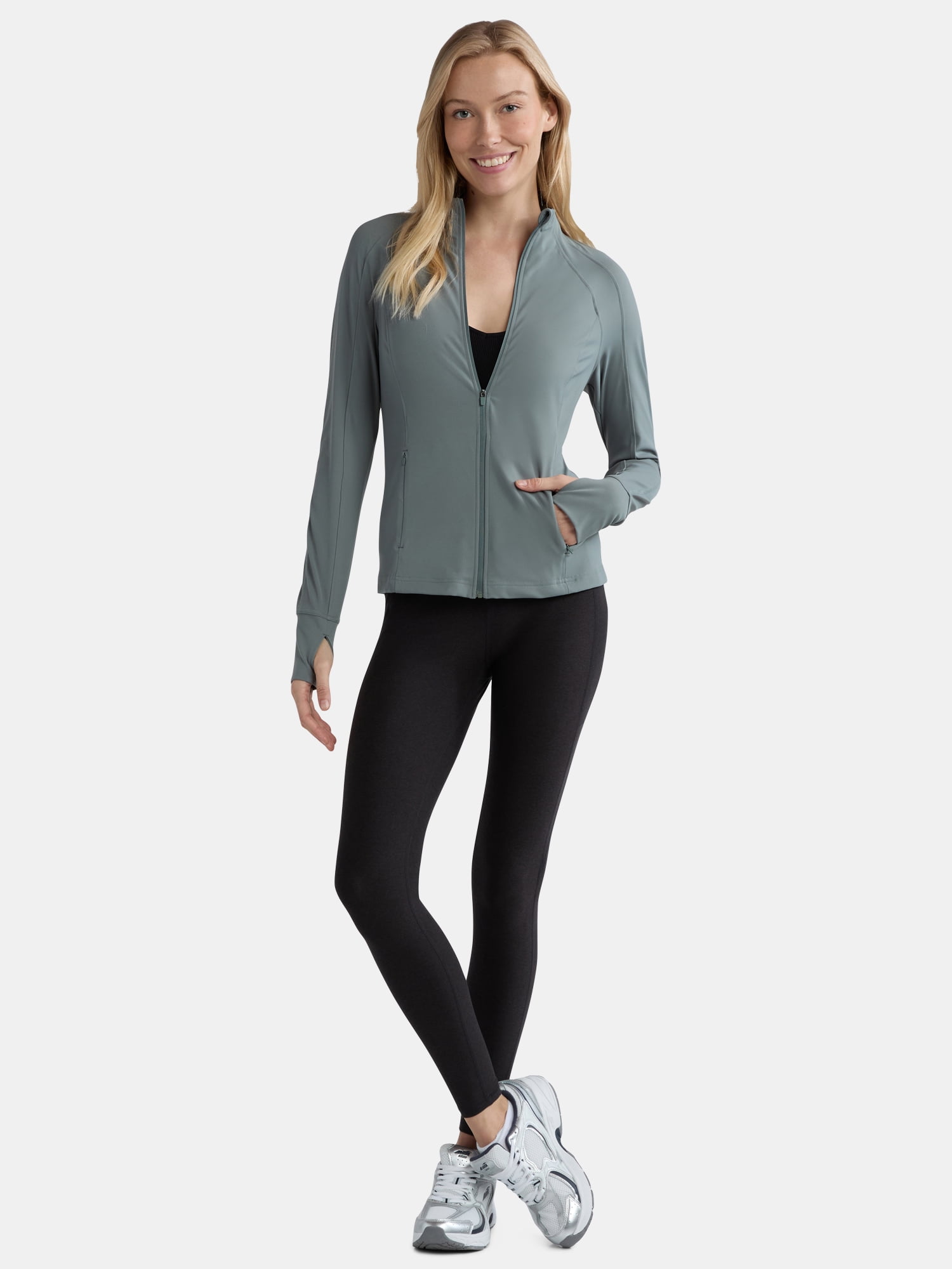 Avia Women's and Women's Plus SoftSculpt Zip-Up Active Jacket, Sizes XS-4X