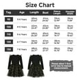 thumbnail image 3 of Kuleyang Little Girls Dresses Tutu Long Sleeve Velvet Tulle Spring Princess Star Sequin Ruffle Holiday Party Birthday Dresses Black 6T(120), 3 of 9
