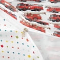 thumbnail image 4 of Castle Fairy Retro Fire Truck Twin Bedding for Teens, Classic Vehicle Print Duvet Cover Set for Bedroom, Red White,2pcs,No Comforter, 4 of 6
