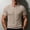 Khaki, variant on Men's Cable Knit Golf Shirt, V-Neck with Open Collar, Short Sleeve Textured Casual Top Khaki S