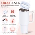 thumbnail image 4 of QCQHDU 1182ml 40 oz Tumbler with Handle and Straw,Leak Proof Insulated Coffee Travel Mug, Double Wall Stainless Steel Vacuum Insulated Coffee Mug for Ice Drink or Hot Beverages(White), 4 of 6