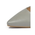 thumbnail image 5 of Wazshop Women Pumps Stiletto Dress Shoes Pointed Toe Heels Comfort Slip On Office Shoe Womens Kitten Lightweight Gray 7, 5 of 9