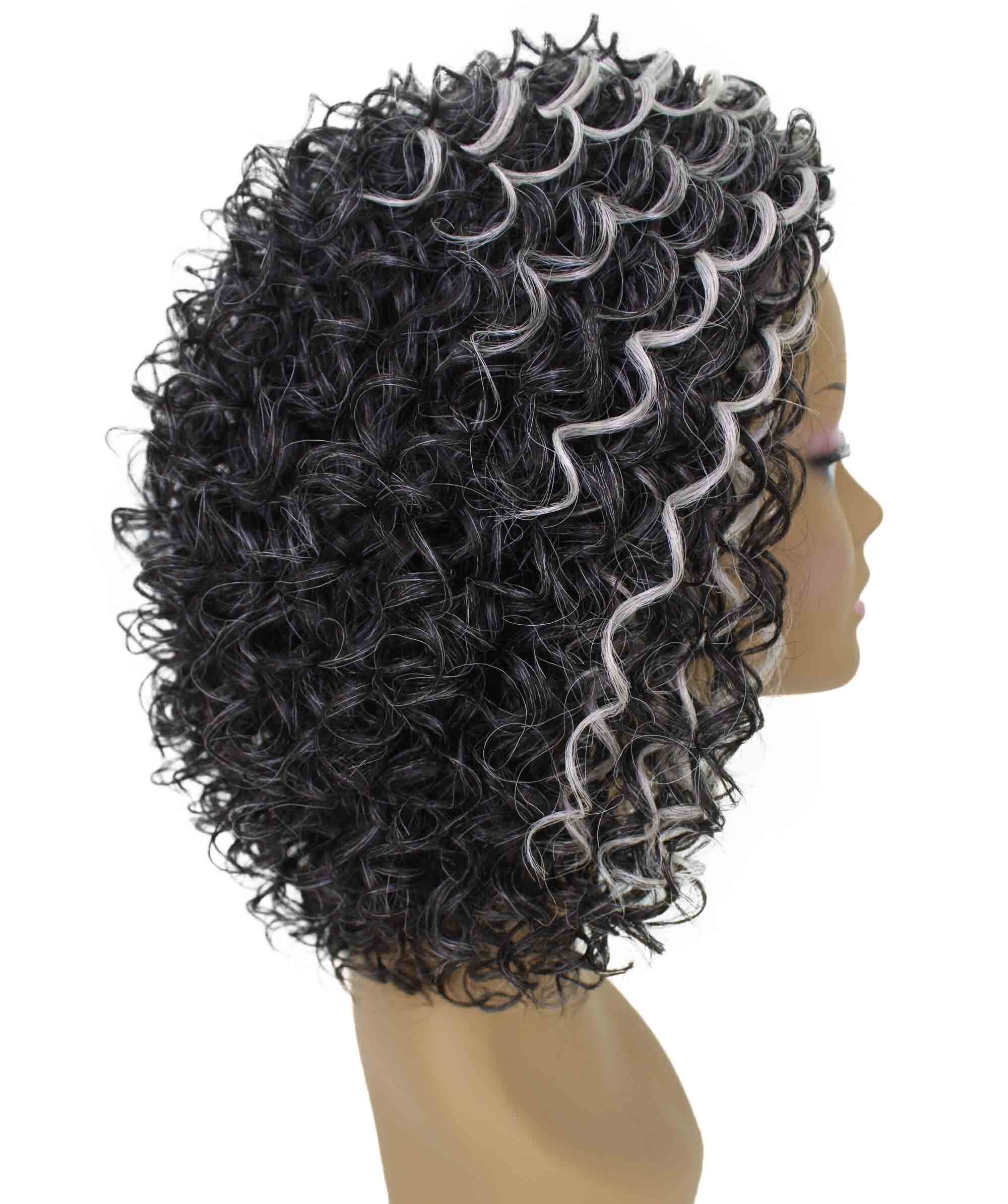 LUXLUXE Vale Curly Layered 12 in Long Half Wig No Lace Wig, Heat Resistant Fibers, 16+ Shades of Natural, Dip Dyed, & Blended Colors