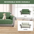 thumbnail image 5 of SHANNA Sofa Covers for Loveseat, Water Repellent Reversible Quilted Sofa Slipcovers, Non Slip Sofa Covers 2 Seater, Furniture Protector with Elastic Strap for Pets Kids Dog Cat, Green, 2-Seater, 5 of 8