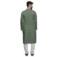 thumbnail image 3 of Atasi Kurta Asymétrique à Boutons pour Hommes en Coton Slub Imprimé Mode pour Hommes, 3 of 5