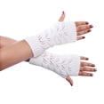 thumbnail image 6 of Women's Gloves Mittens Women Autumn And Winter Casual Simple Solid Color Fashion Twist Hollow Knit Warm Gloves, Women's Accessories Gloves Mittens, 6 of 8
