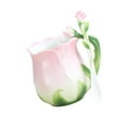 thumbnail image 4 of Taza de café con flores, taza de porcelana, taza para beber con cuchara, taza para beber, taza con rosas 3D, 4 of 9