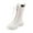 White, variant on Glisme Girls Knee-High Boots Fashion Flat Boots Comfortable Soft Sole Leather Boots Trend White Boots Size 4-4.5 Years