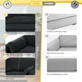 thumbnail image 3 of FamiTOP Chenille 69” Love Seat & 89” 3-Seat Sofa w/Thick Seat & Backrest Cushions, Modern Couch Set with Soft Pillows, Upholstered 3 Seat & 2 Seat Sofa w/Sturdy Frame for Office, Living Room, Black, 3 of 7