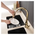 thumbnail image 3 of Gold Kitchen Faucets Silver Single Handle Pull Out Kitchen Tap Single Hole Handle Swivel Degree Water Mixer Tap Mixer Tap ,Effortless Installation, 3 of 7