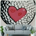 thumbnail image 4 of Orinice Heart Tapestry Wall Hanging Unique Style Graphic Tapestries Home Wall Decor Art Living Room Bedroom Apartment Farmhouse Dorm 50x40inch, 4 of 6
