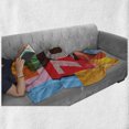 thumbnail image 6 of 70s Party Soft Flannel Fleece Blanket, Retro Groovy Art Backdrop Colorful Geometric Abstract Striped Old Fashioned Love, Cozy Plush for Indoor and Outdoor Use, 70" x 90", Multicolor, by Ambesonne, 6 of 6