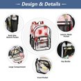 thumbnail image 5 of PVC Transparent Backpacks Clear Backpack for Travel and Outings Strawberry and Pink Polka, 5 of 7