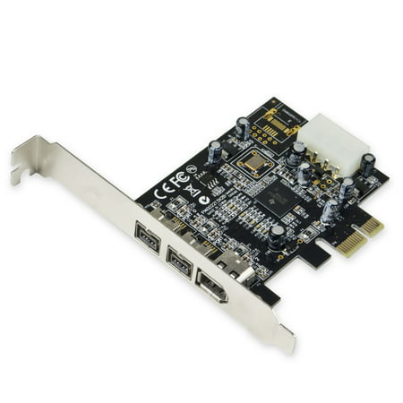 3 Port IEEE 1394 Firewire 1394B & 1394A PCIe 1.1 x1 Card TI XIO2213B Chipset Requires Legacy Driver for Windows 8